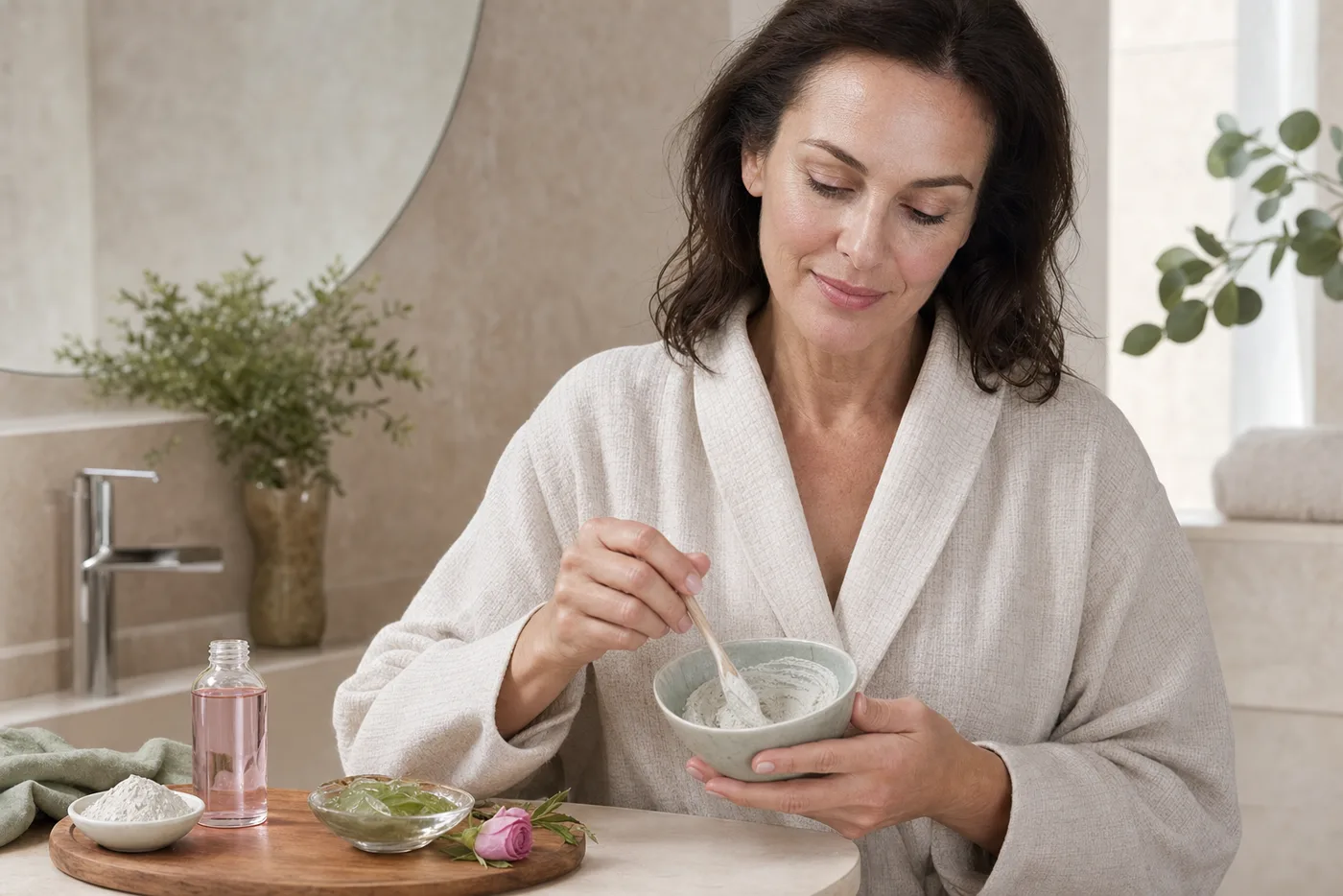 Comfortable clay masks after 40