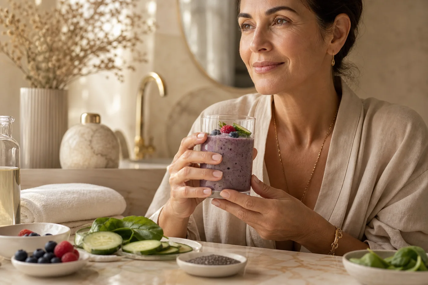 Smoothies for glowing skin after 40