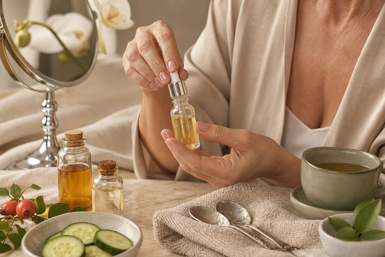 Caring for the Under-Eye Area: Oils & Gentle DIY for Fine Lines