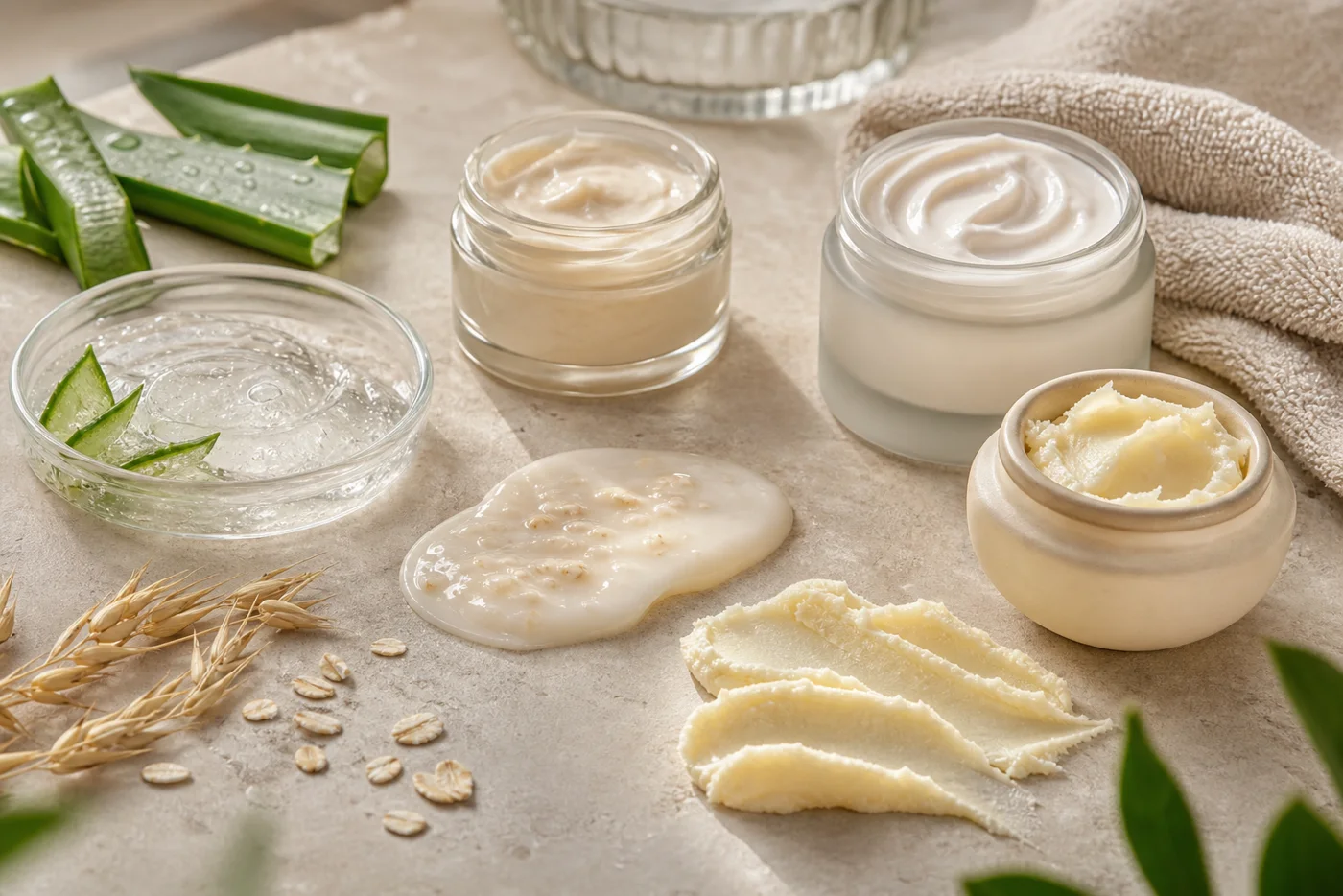 Gentle moisturizer and barrier-support skincare ingredients for mature skin