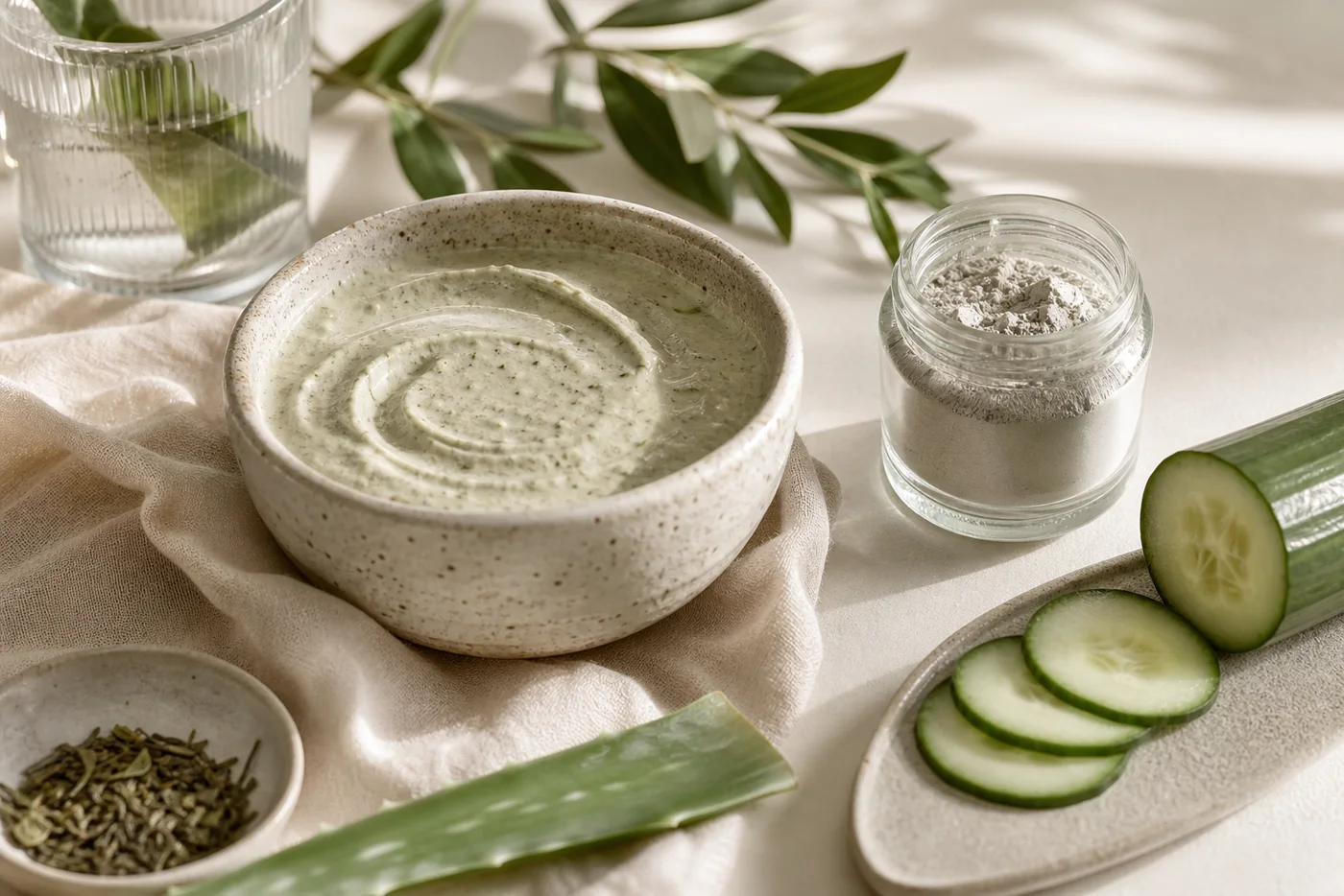 Gentle T-zone mask with cucumber aloe oats and kaolin clay