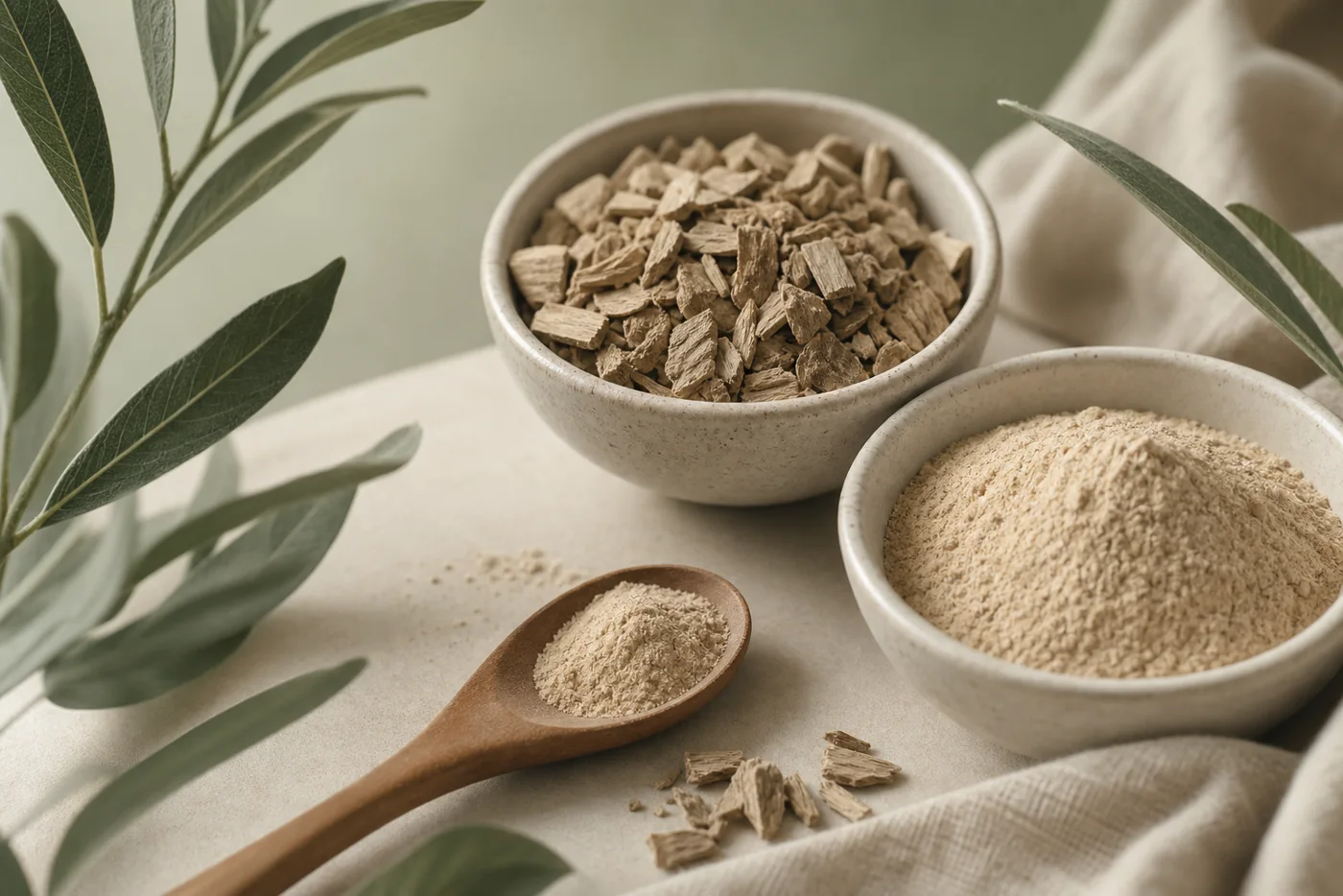 Slippery elm bark powder