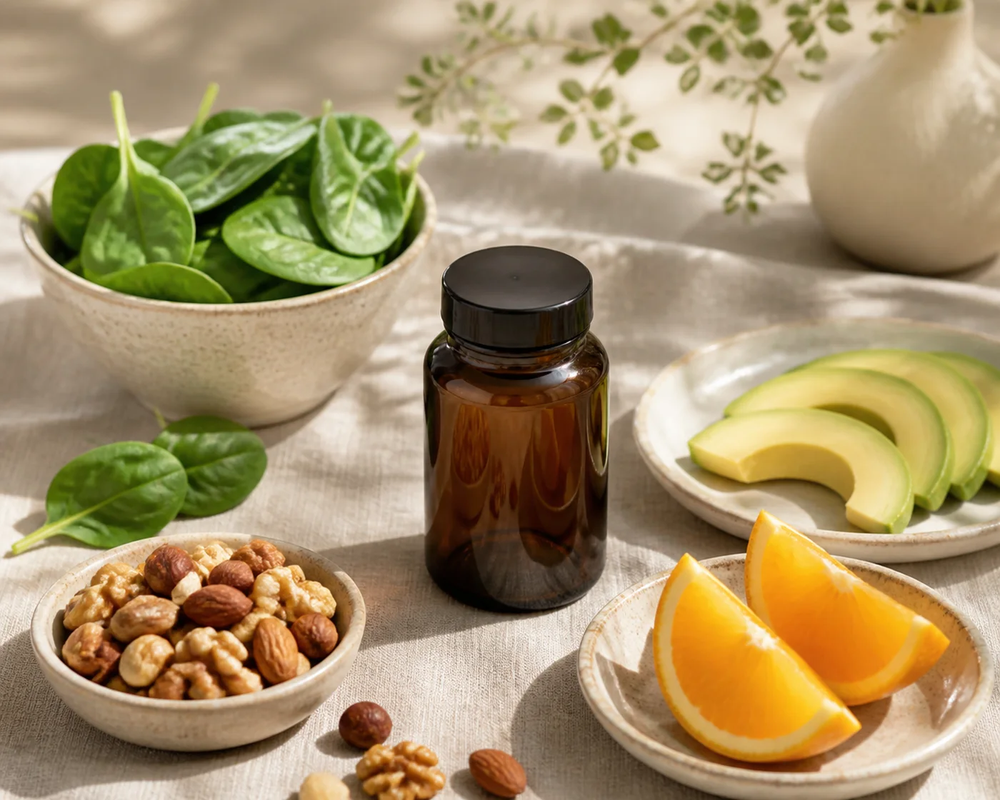 CoQ10 food-first beauty nutrition still life