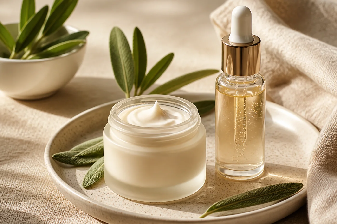 Peptide skincare after 40 still life