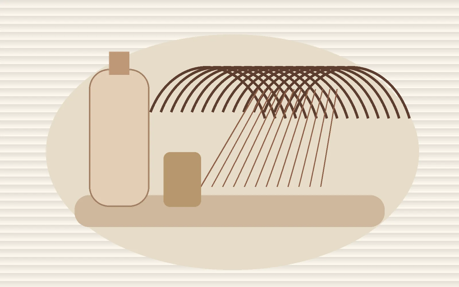 Lightweight hair oil, comb and soft towel for a porosity-aware hair routine