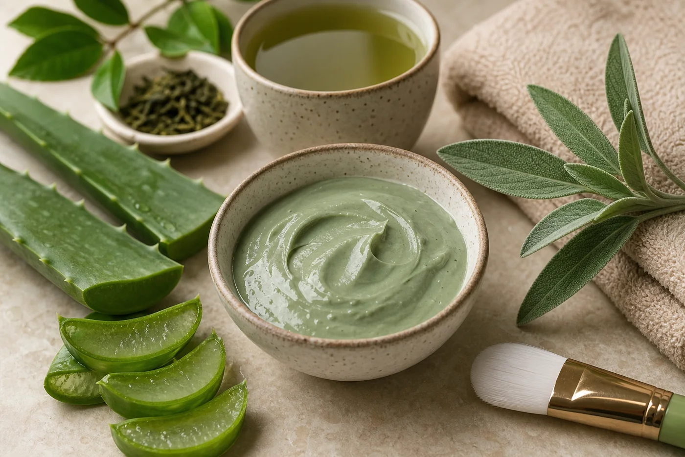 Aloe and Green Tea Calm-Looking Skin Mask