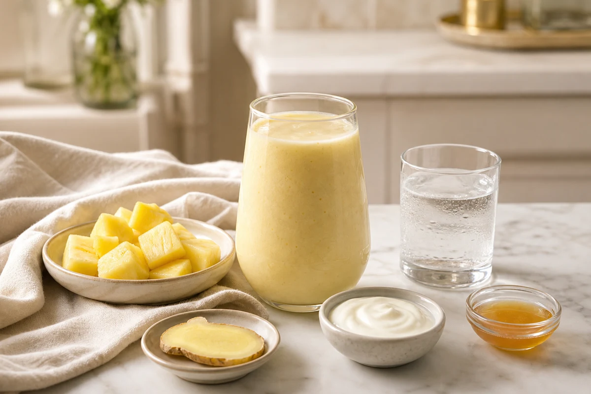 Pineapple Ginger Yogurt Smoothie