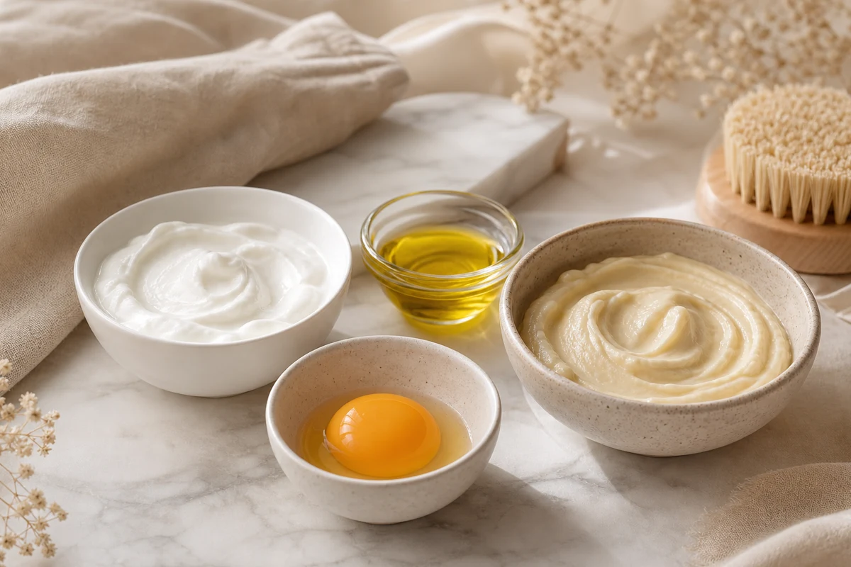 Egg Yogurt Root Mask