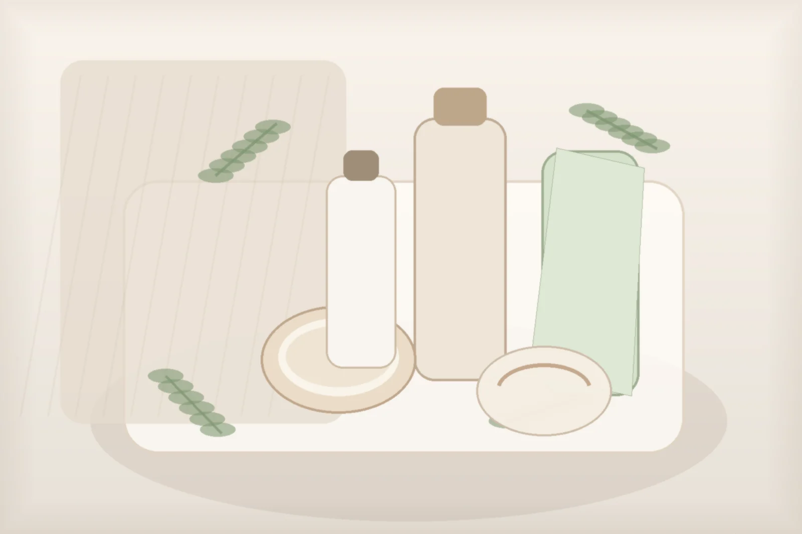 Gentle azelaic acid routine with unlabelled serum, moisturizer and SPF for mature sensitive skin